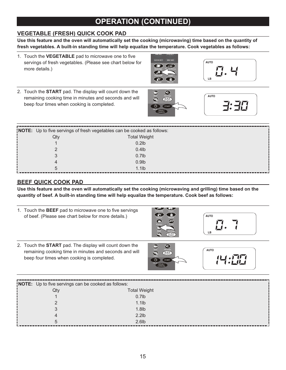 Operation (continued) | Emerson Radio MWG9111SL User Manual | Page 16 / 23