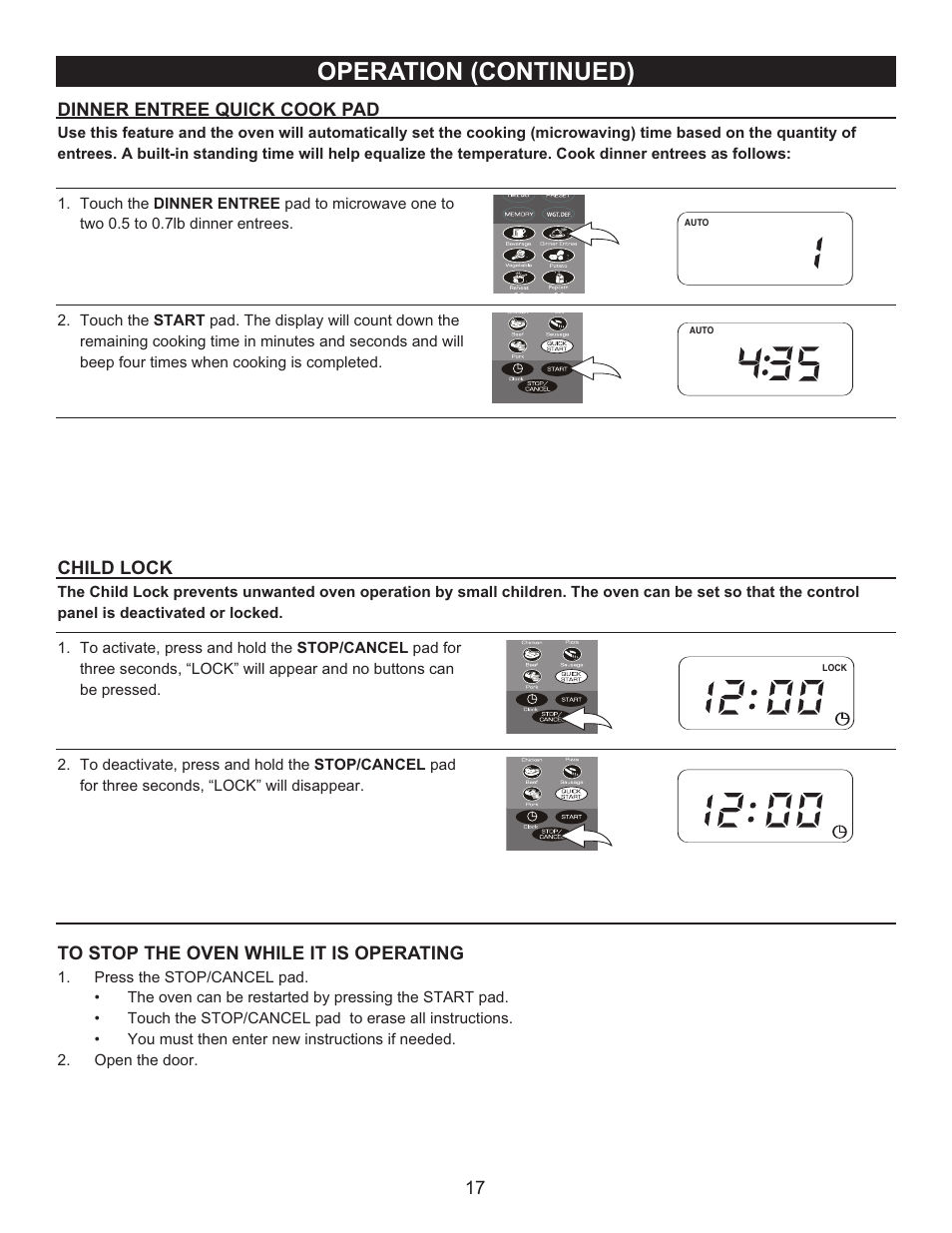 Operation (continued) | Emerson Radio MWG9111SL User Manual | Page 18 / 23