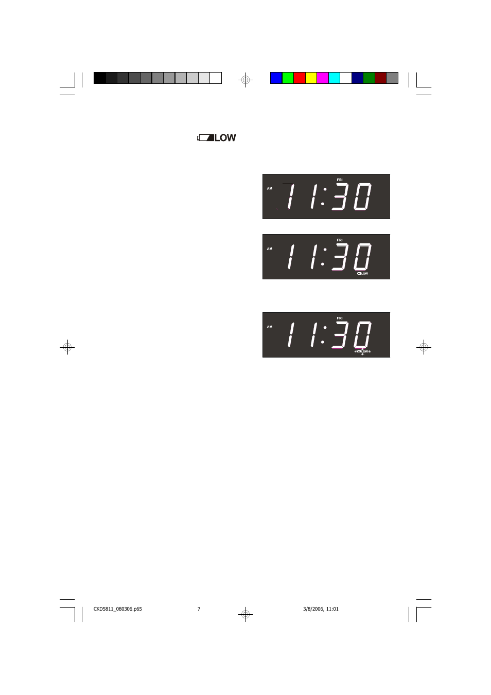 Low battery indicator | Emerson Radio CKD5811 User Manual | Page 8 / 40