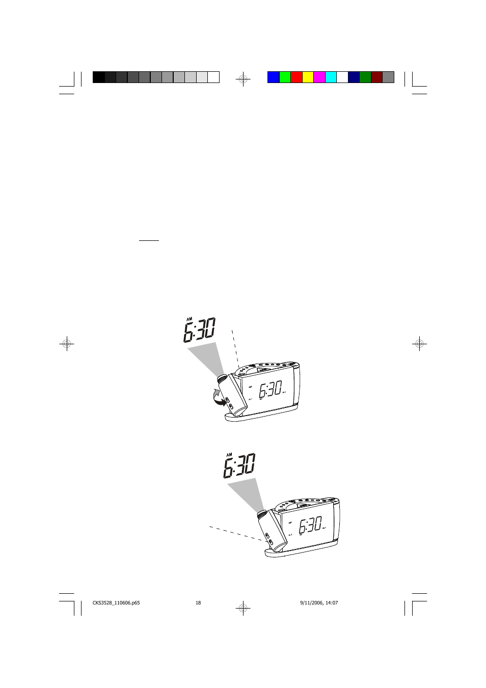 Time projector operation | Emerson Radio CKS3528 User Manual | Page 19 / 27