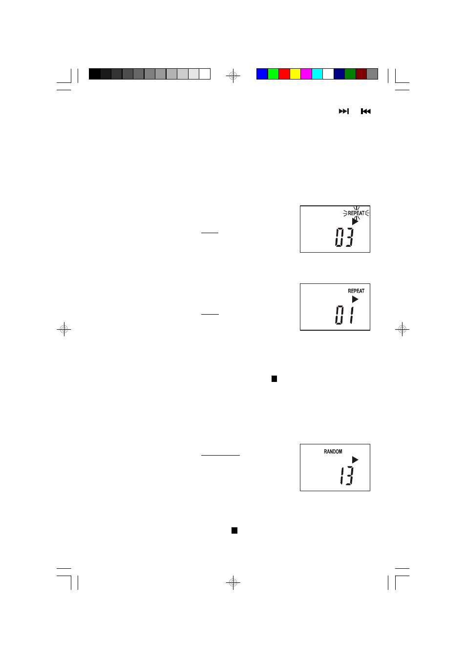 Repeat playback (on front panel only), Random playback (on front panel only) | Emerson Radio MS7618R User Manual | Page 17 / 24