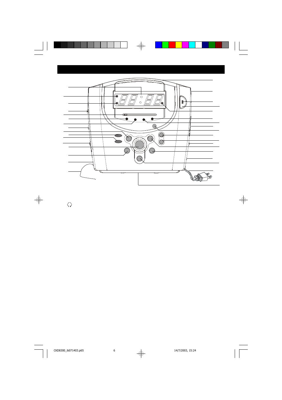 6location of controls and indicators | Emerson Radio CKD8300 User Manual | Page 7 / 27