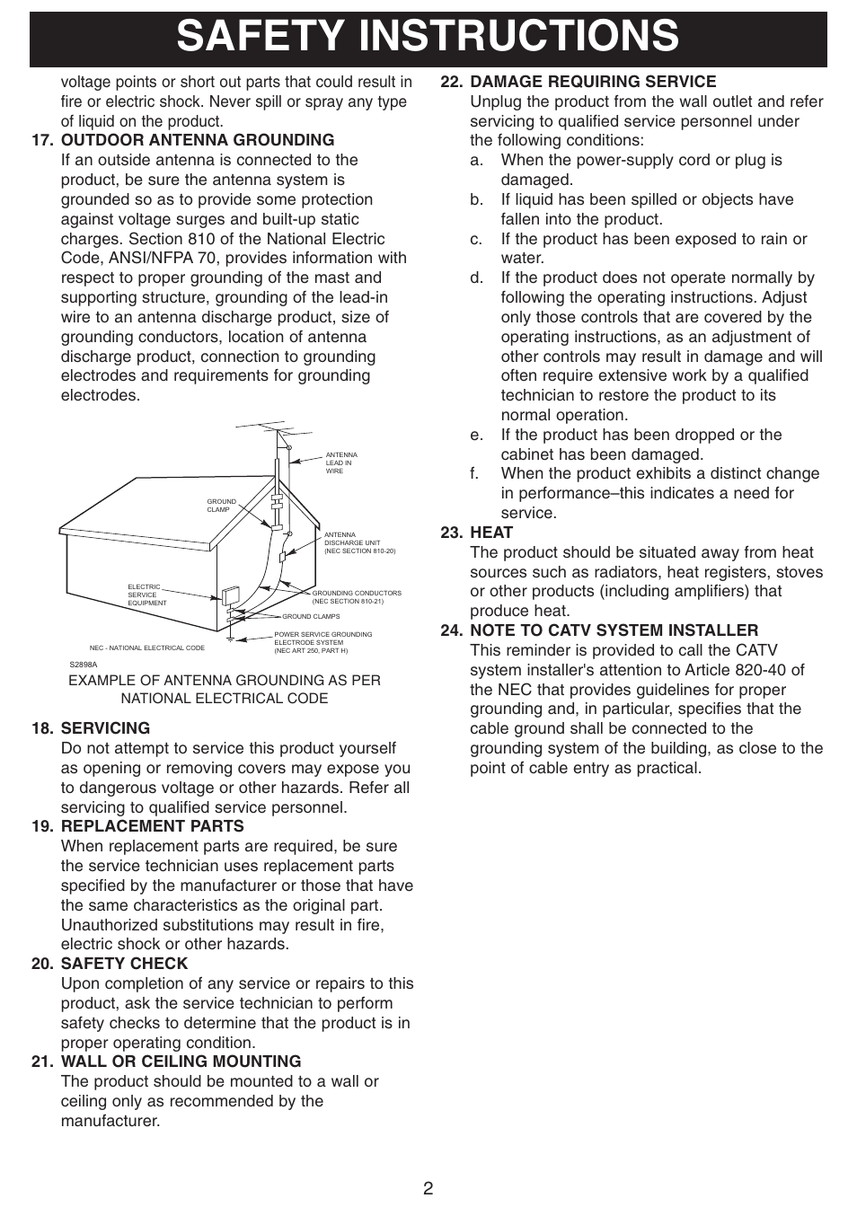 Safety instructions | Emerson Radio SB225 User Manual | Page 3 / 18