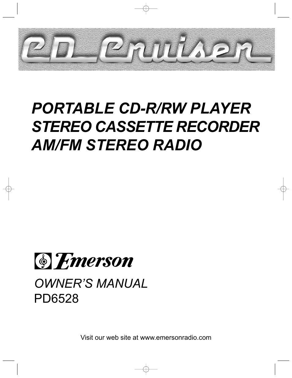 Emerson Radio PD6528 User Manual | 19 pages