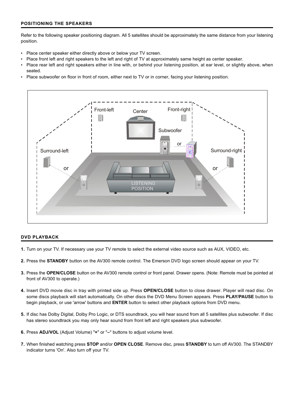 Emerson Radio AV300 User Manual | Page 3 / 4