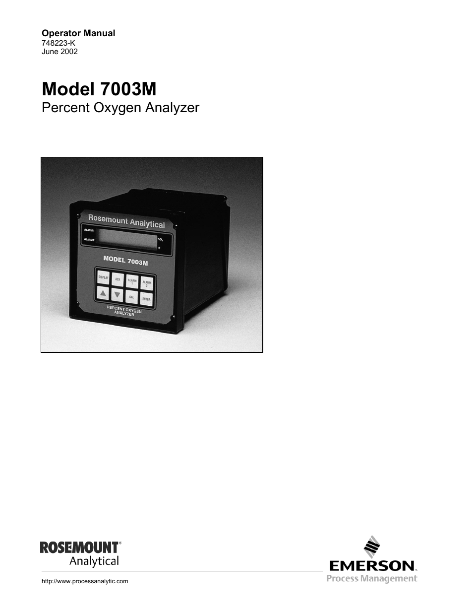 Emerson 7003M User Manual | 74 pages