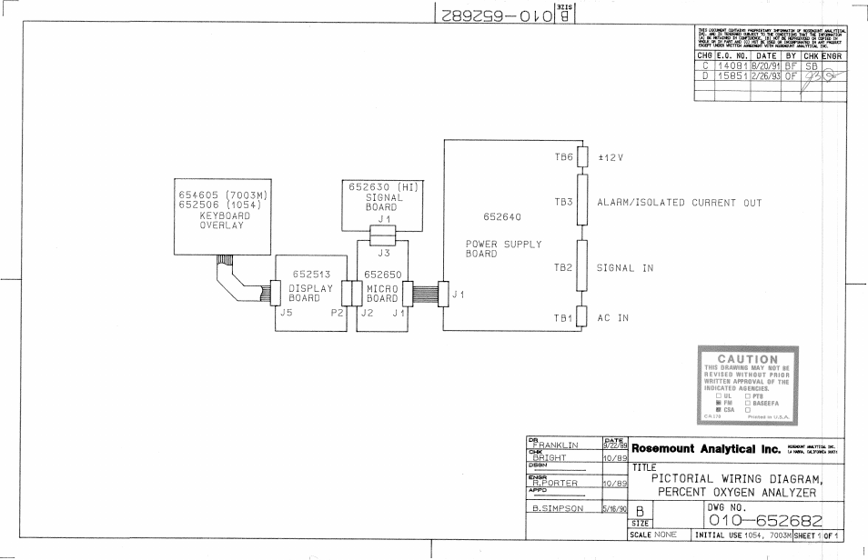 652682 model 7003m pictorial wiring diagram | Emerson 7003M User Manual | Page 72 / 74