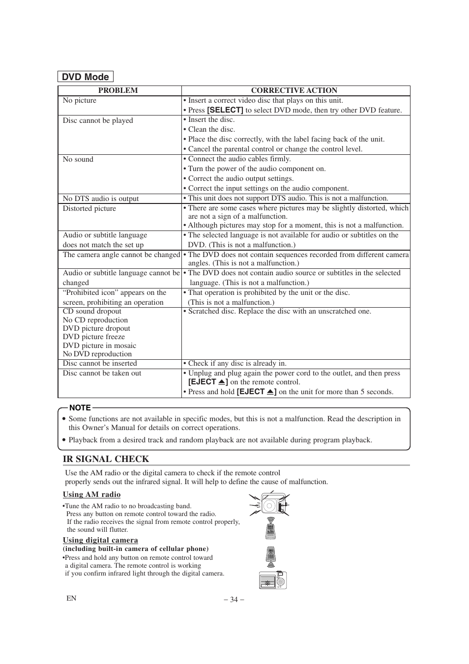 Emerson EWL20D6 User Manual | Page 34 / 44