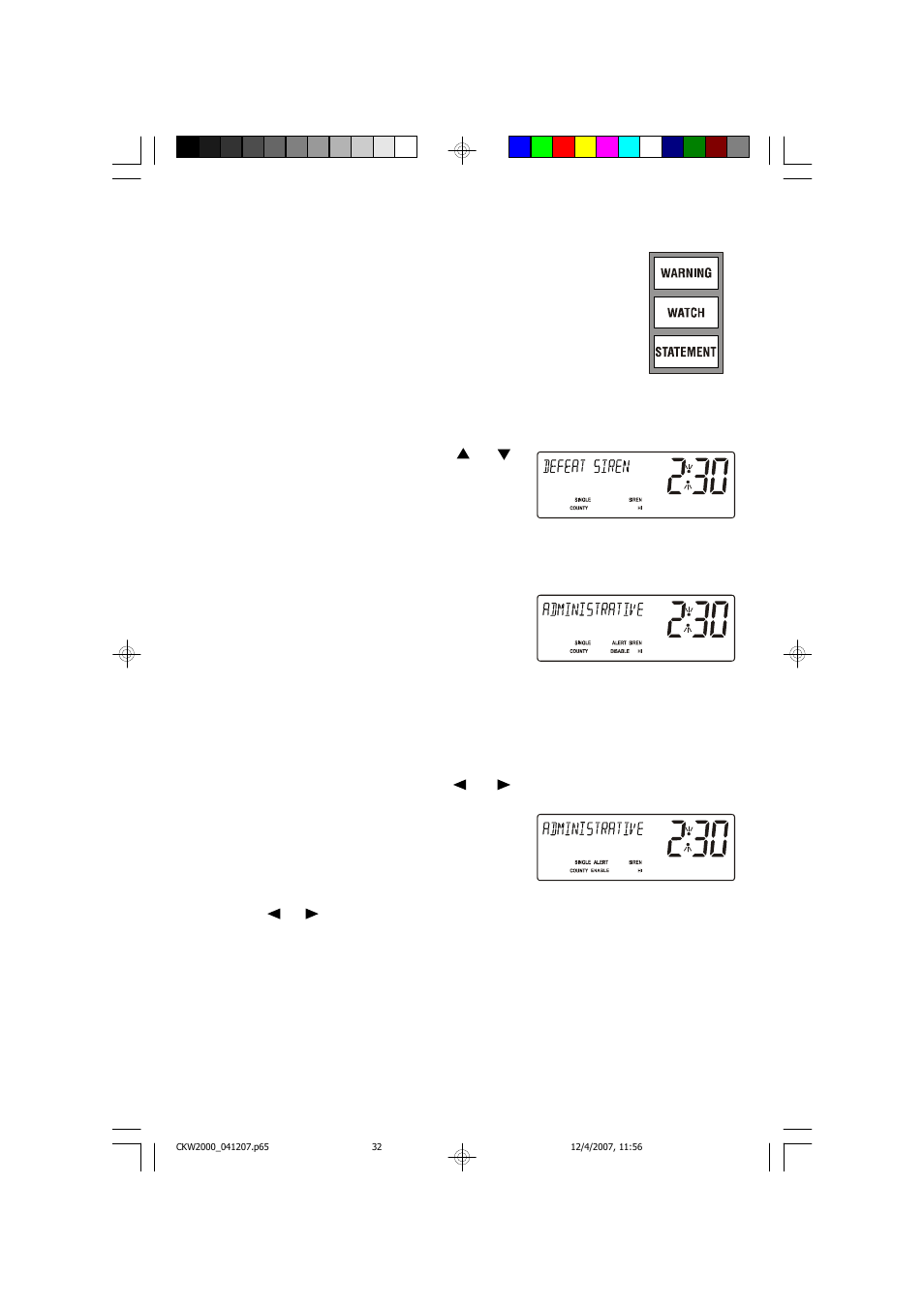 Defeat siren mode | Emerson Radio CKW2000 User Manual | Page 33 / 42