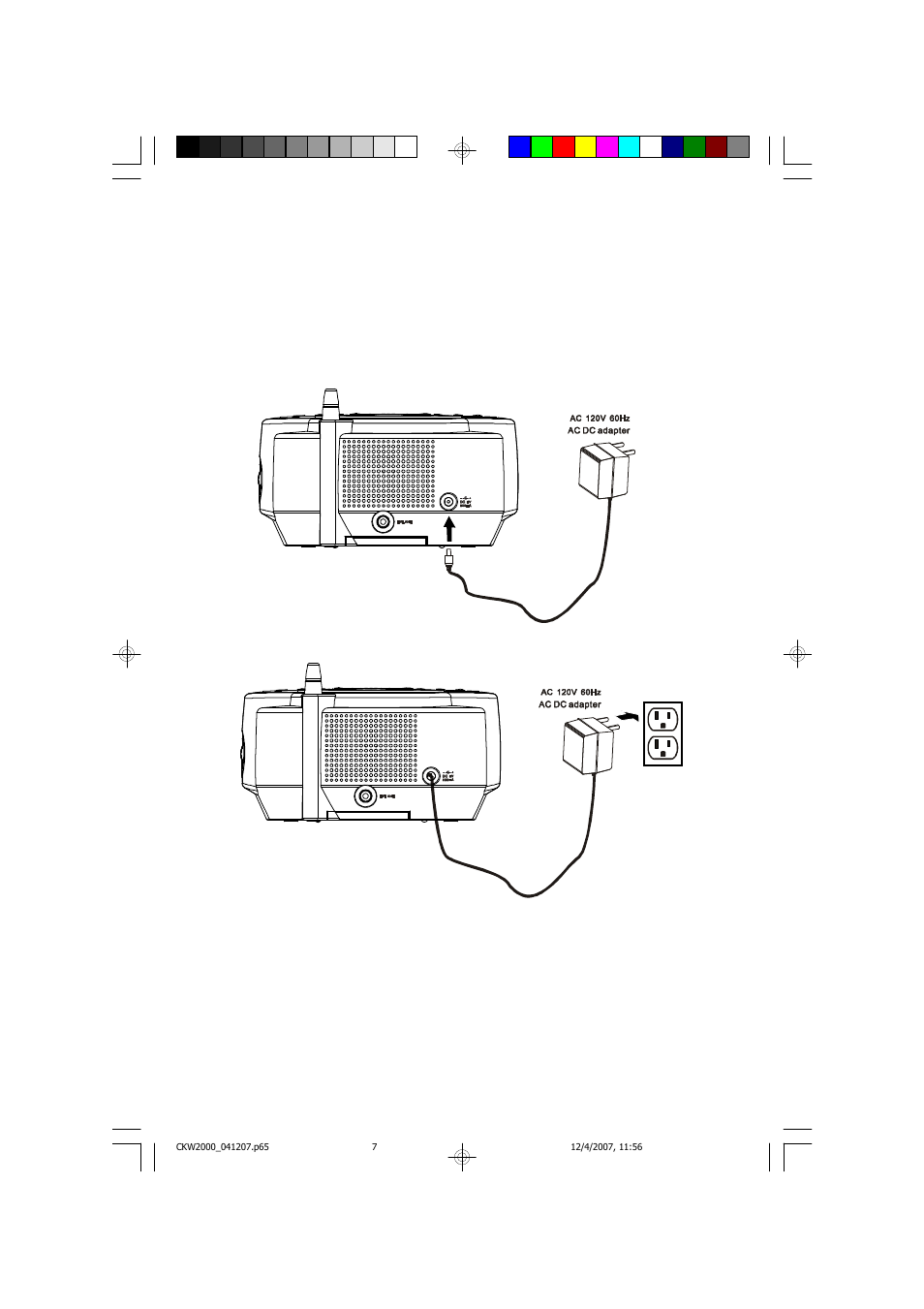 Installing the ac adapter – important | Emerson Radio CKW2000 User Manual | Page 8 / 42