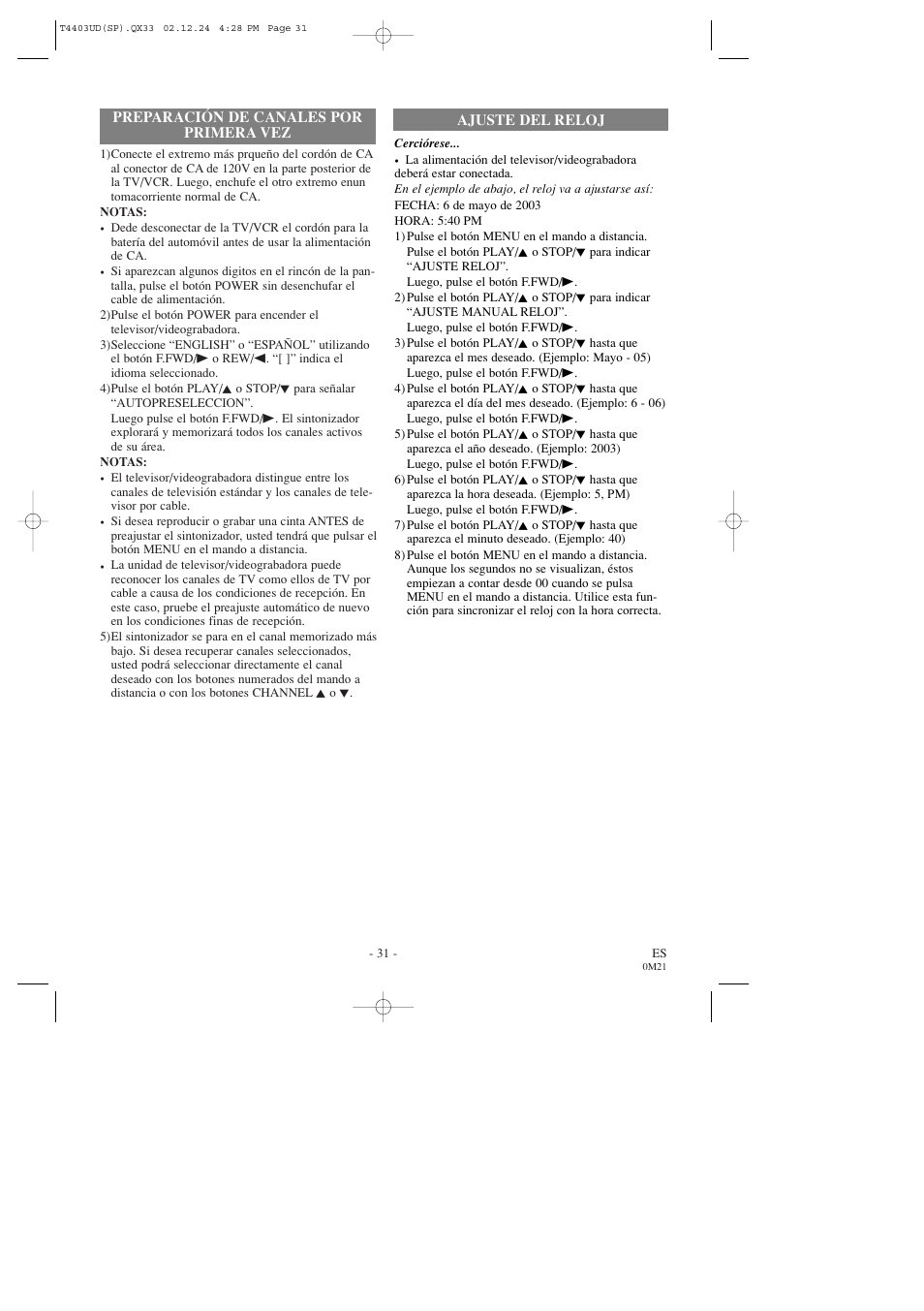 Emerson EWC0903 User Manual | Page 31 / 32