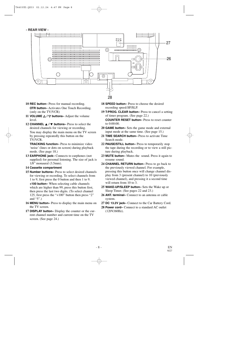 Emerson EWC0903 User Manual | Page 8 / 32