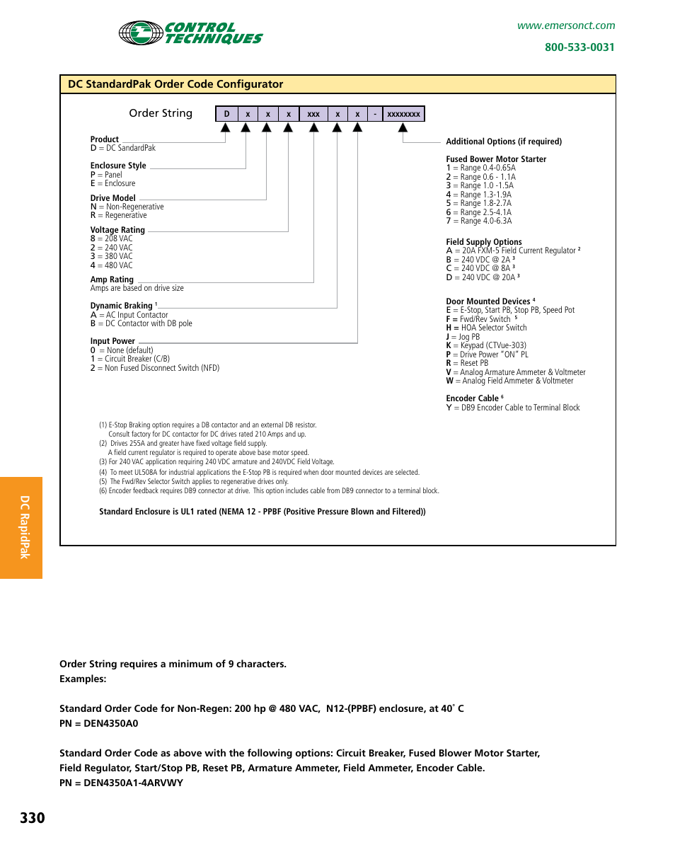 Dc rapidp ak | Emerson Packaged Drives and Engineered Systems User Manual | Page 13 / 24