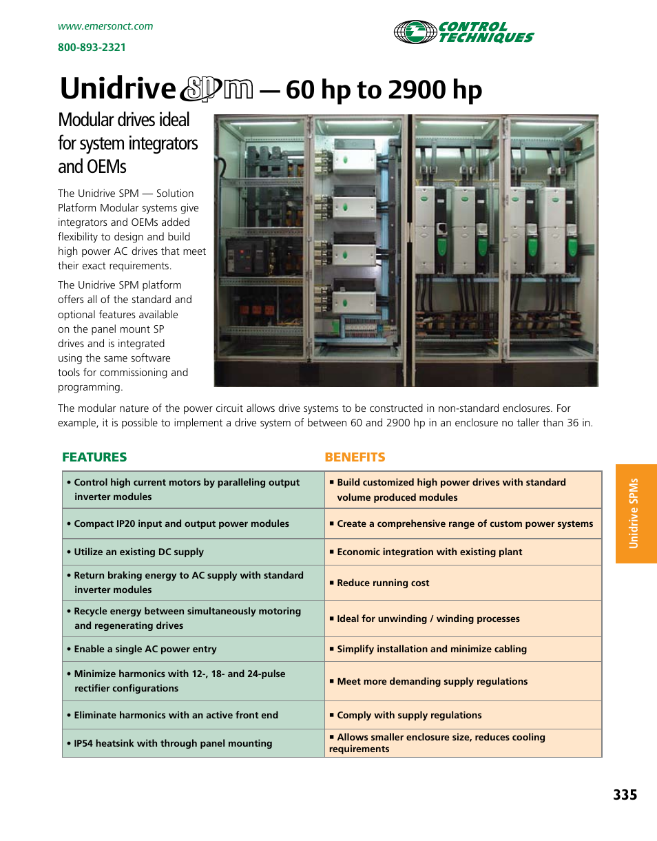 Unidrive | Emerson Packaged Drives and Engineered Systems User Manual | Page 18 / 24