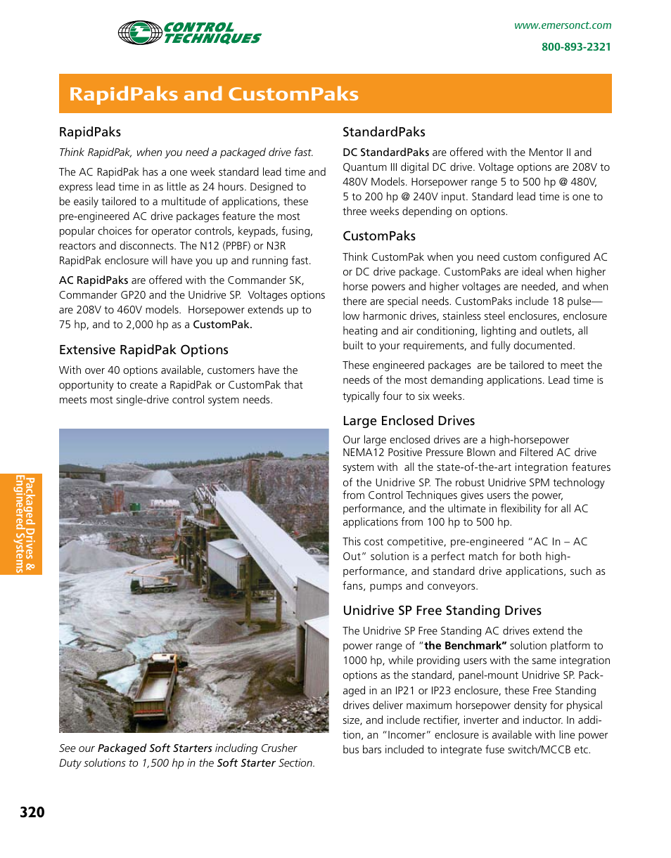 Rapidpaks and custompaks | Emerson Packaged Drives and Engineered Systems User Manual | Page 3 / 24