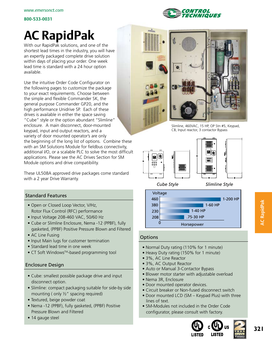 Ac rapidpak | Emerson Packaged Drives and Engineered Systems User Manual | Page 4 / 24