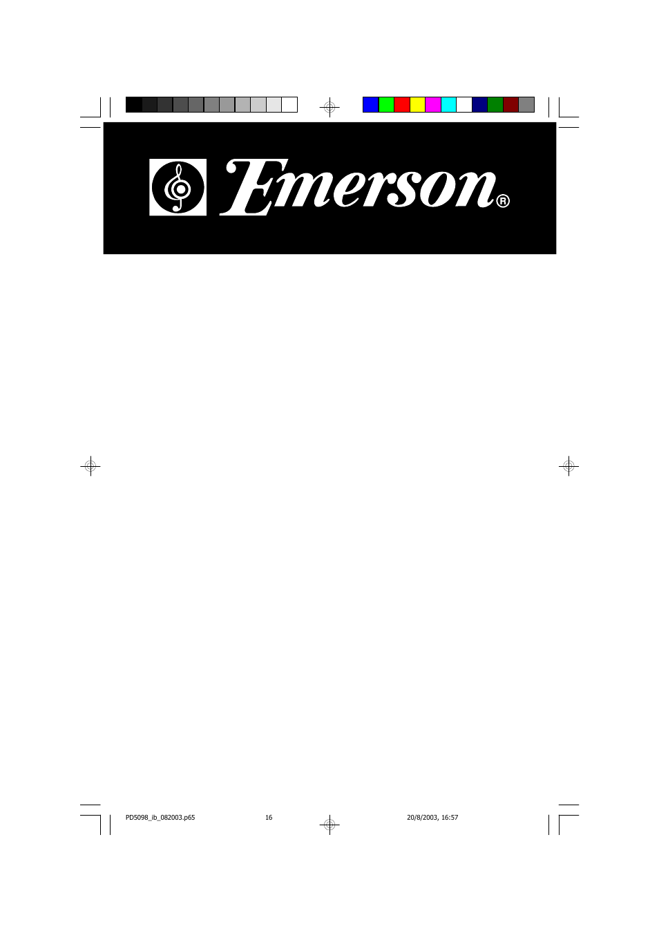 Emerson PD5098 User Manual | 16 pages