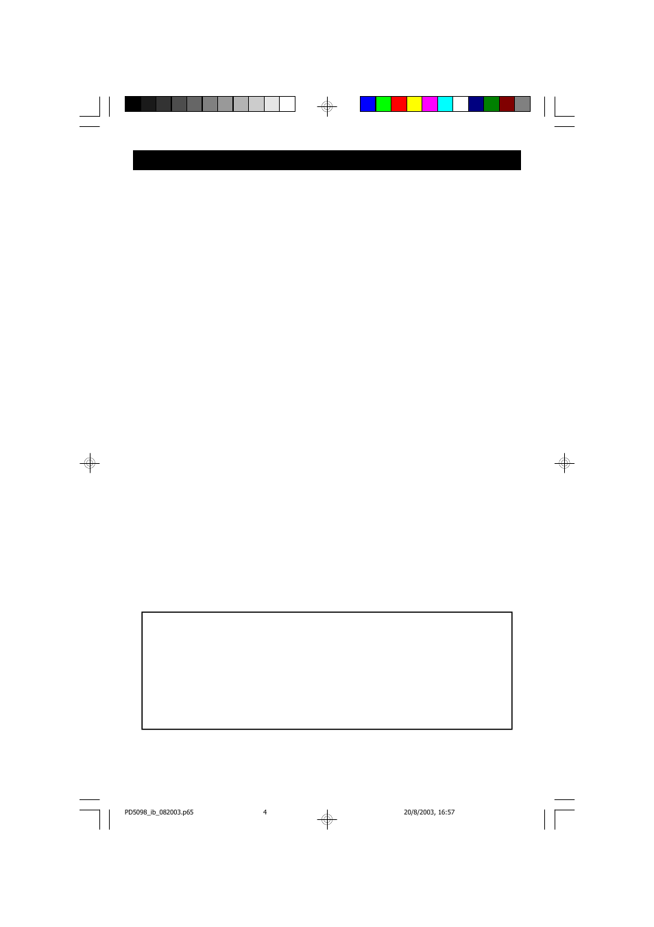 Preparation for use | Emerson PD5098 User Manual | Page 5 / 16