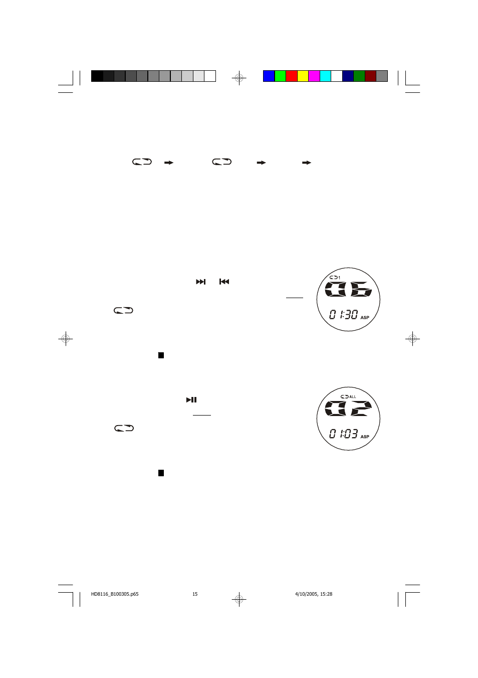P. mode button, Repeat playback | Emerson Radio HD8116 User Manual | Page 16 / 23