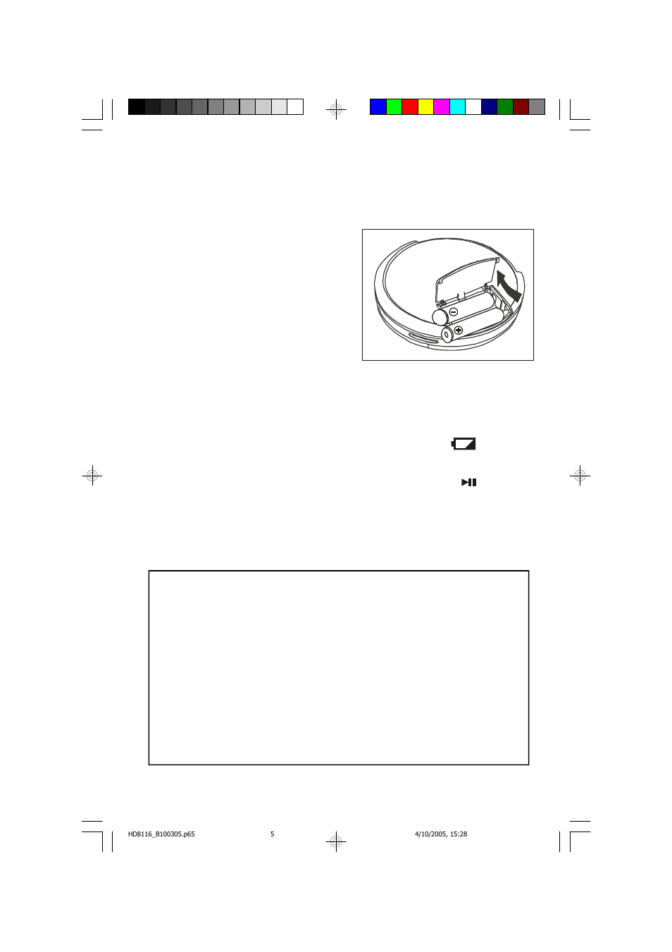 Installing the batteries | Emerson Radio HD8116 User Manual | Page 6 / 23