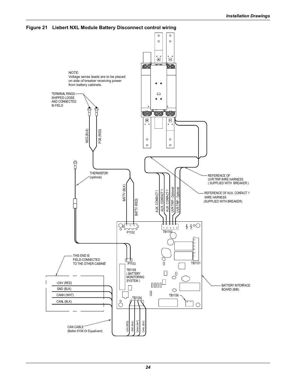 Installation drawings 24 | Emerson NXL UPS Systems User Manual | Page 28 / 48