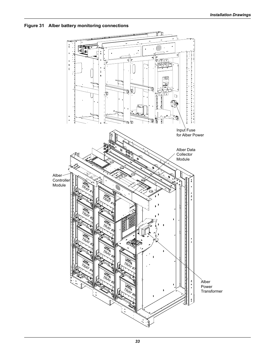 Figure 31 alber battery monitoring connections, Figure 31 ) | Emerson NXL UPS Systems User Manual | Page 37 / 48