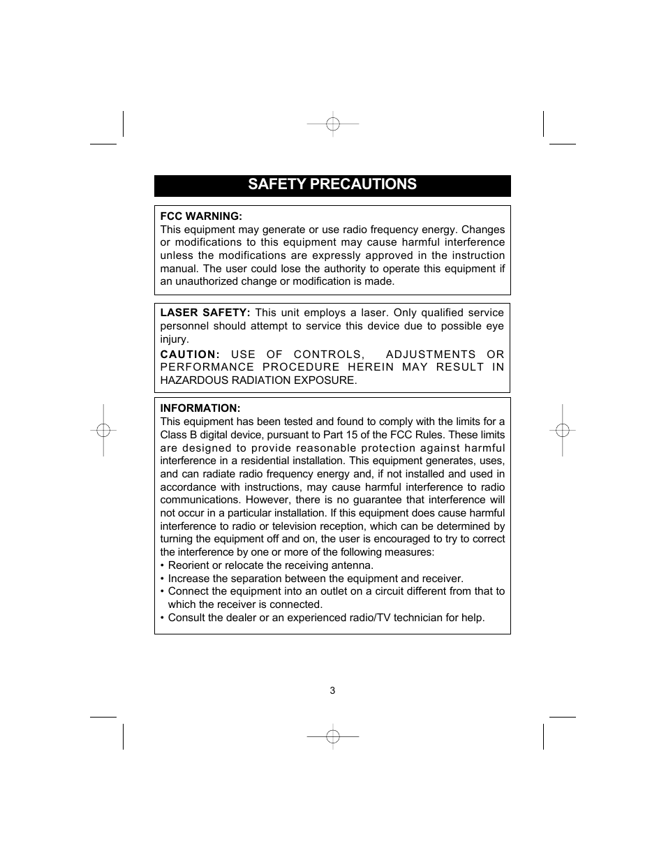 Safety precautions | Emerson CKD9905 User Manual | Page 3 / 22