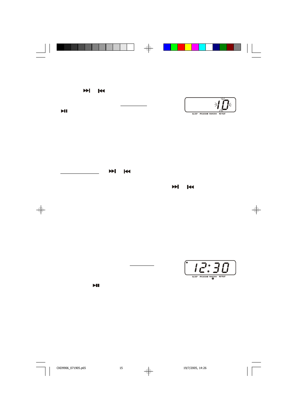 High speed music search, Random playback | Emerson Radio CKD9906 User Manual | Page 16 / 27