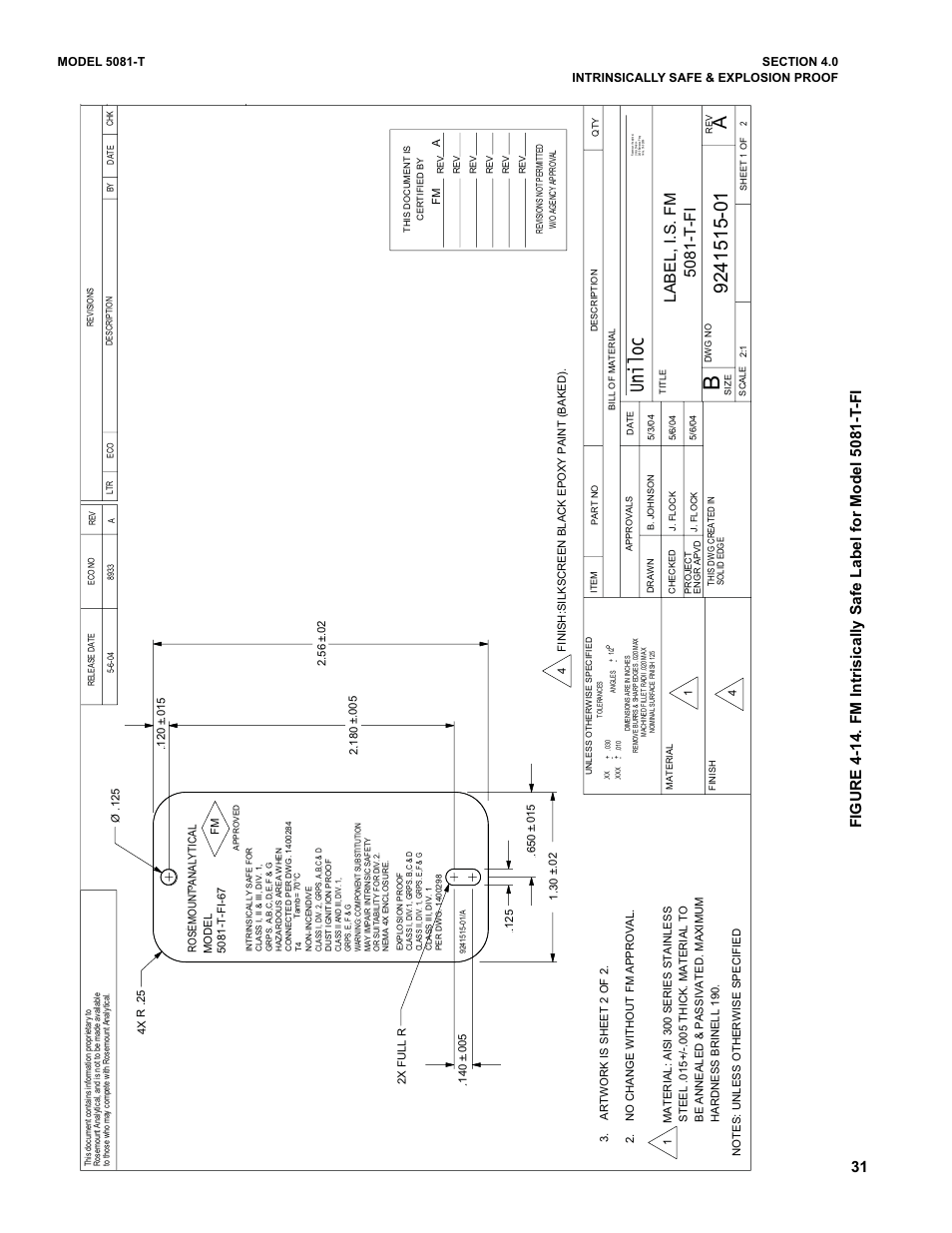 Uni loc, 50 8 1-t- fi, Label, i.s. f m | Emerson 5081-T User Manual | Page 37 / 98