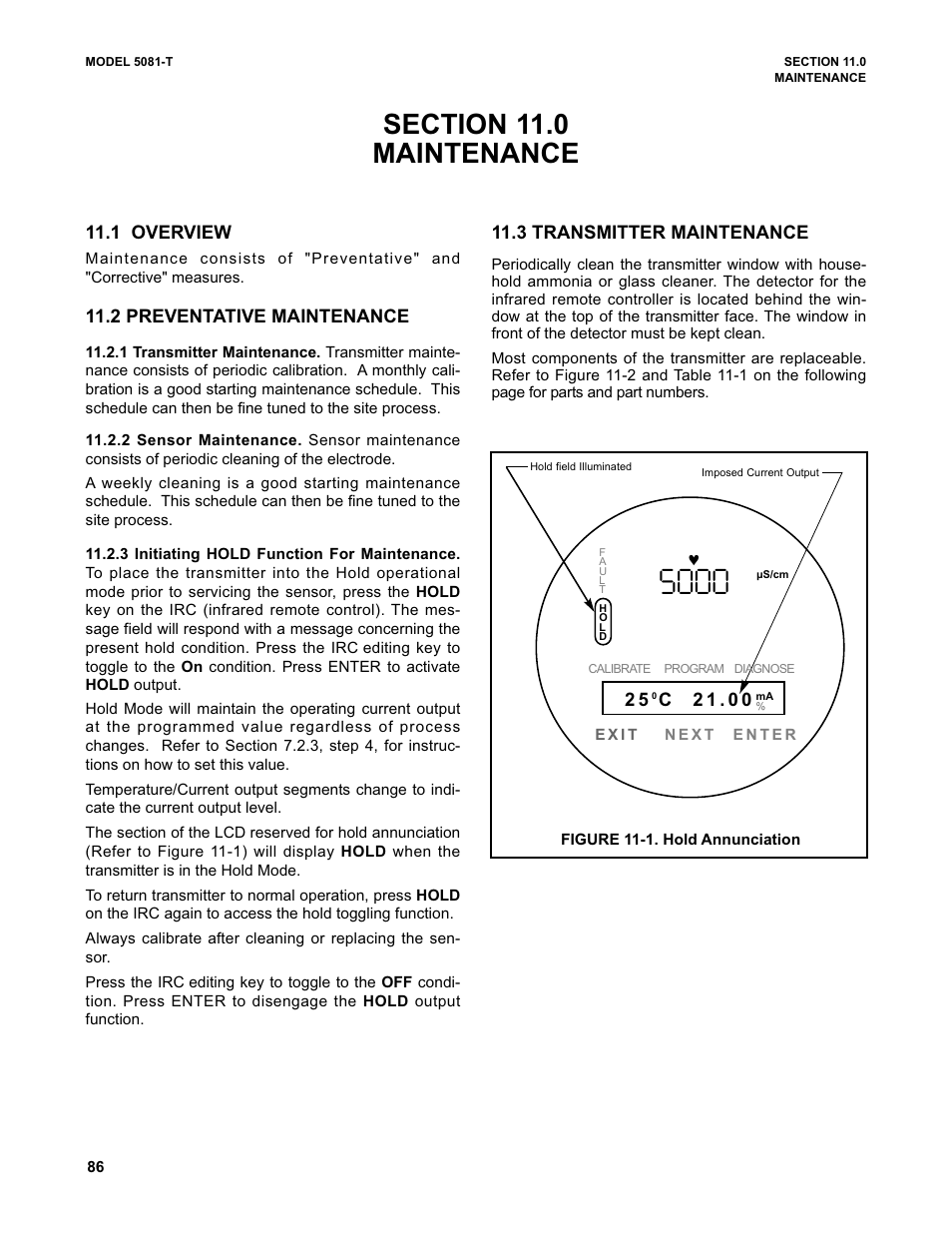 3 transmitter maintenance, 1 overview, 2 preventative maintenance | C 2 1 . 0 0 | Emerson 5081-T User Manual | Page 92 / 98