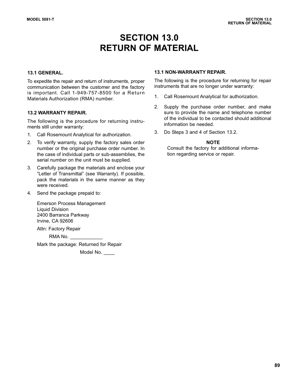 Emerson 5081-T User Manual | Page 95 / 98