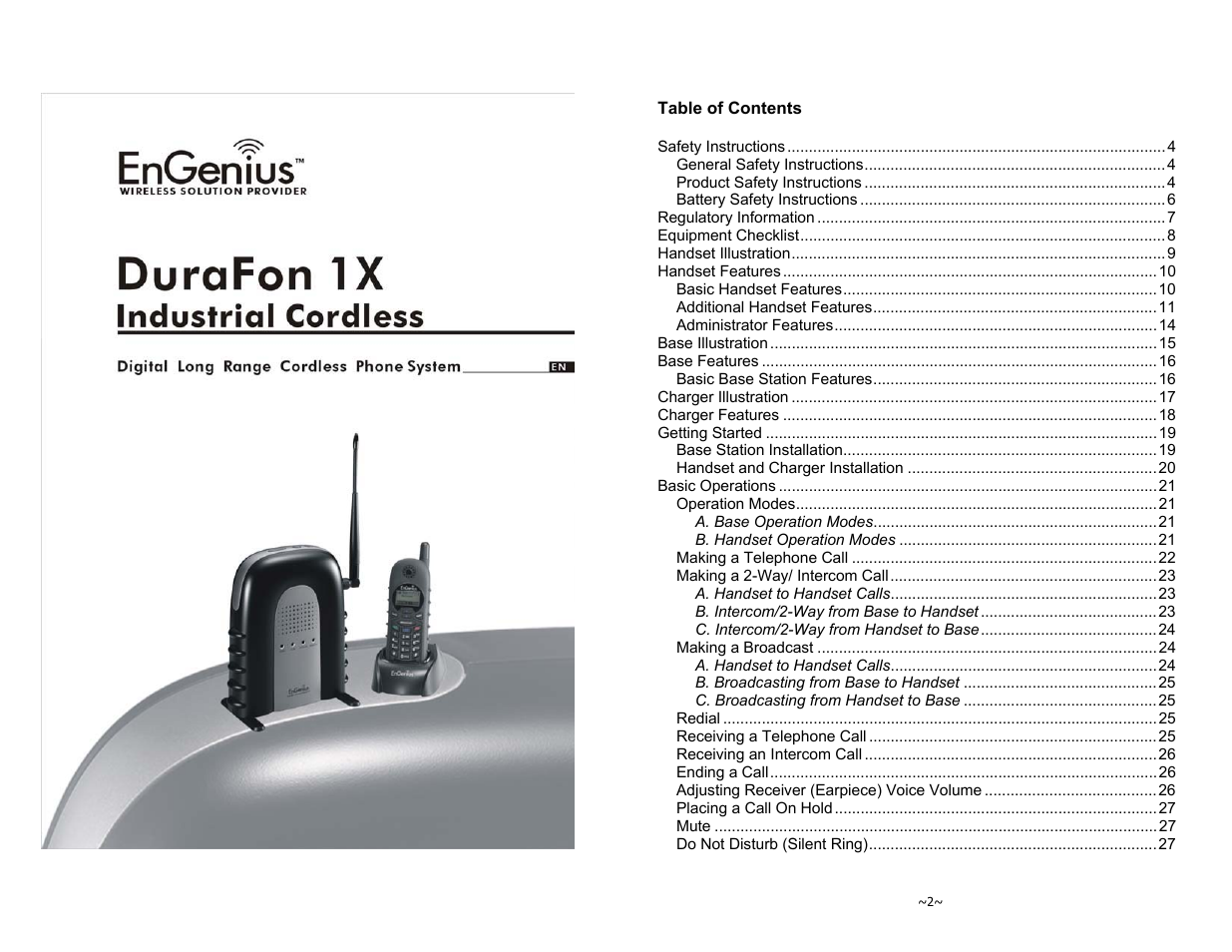 EnGenius Technologies DURAFON-1X User Manual | 23 pages