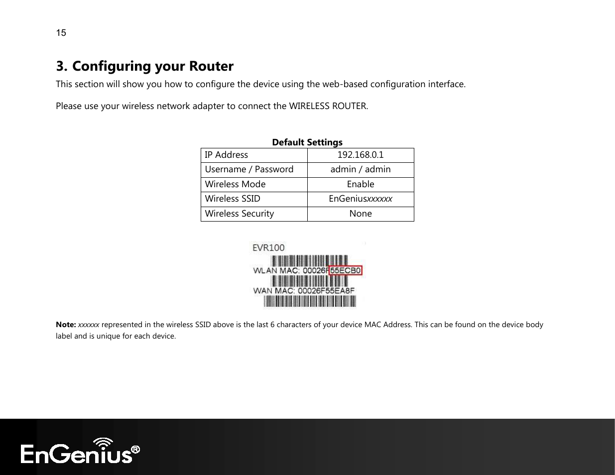 Configuring your router | EnGenius Technologies EVR100 User Manual | Page 16 / 135