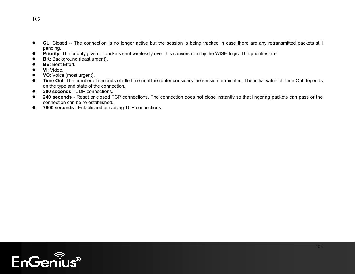 EnGenius Technologies ESR9855G User Manual | Page 103 / 126