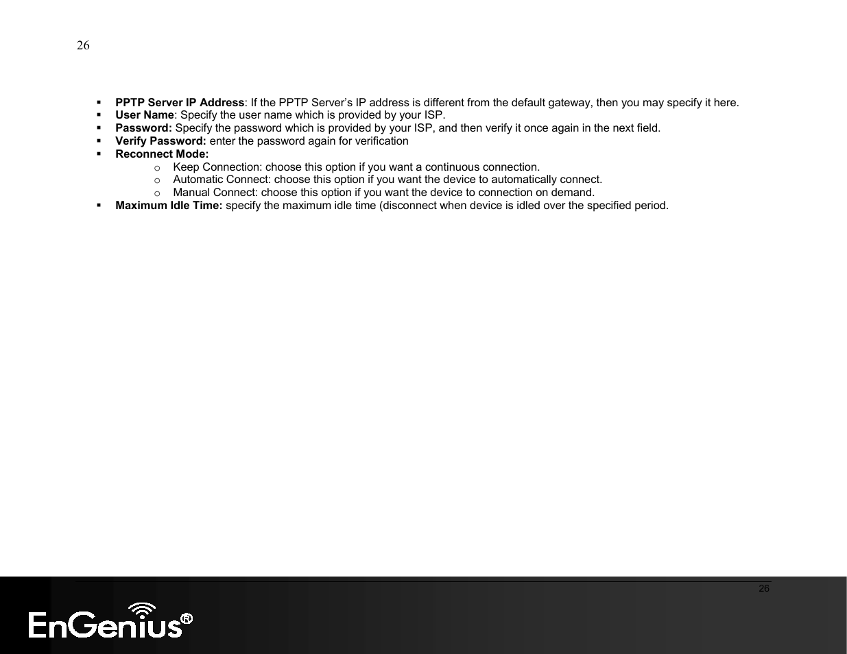 EnGenius Technologies ESR9855G User Manual | Page 26 / 126