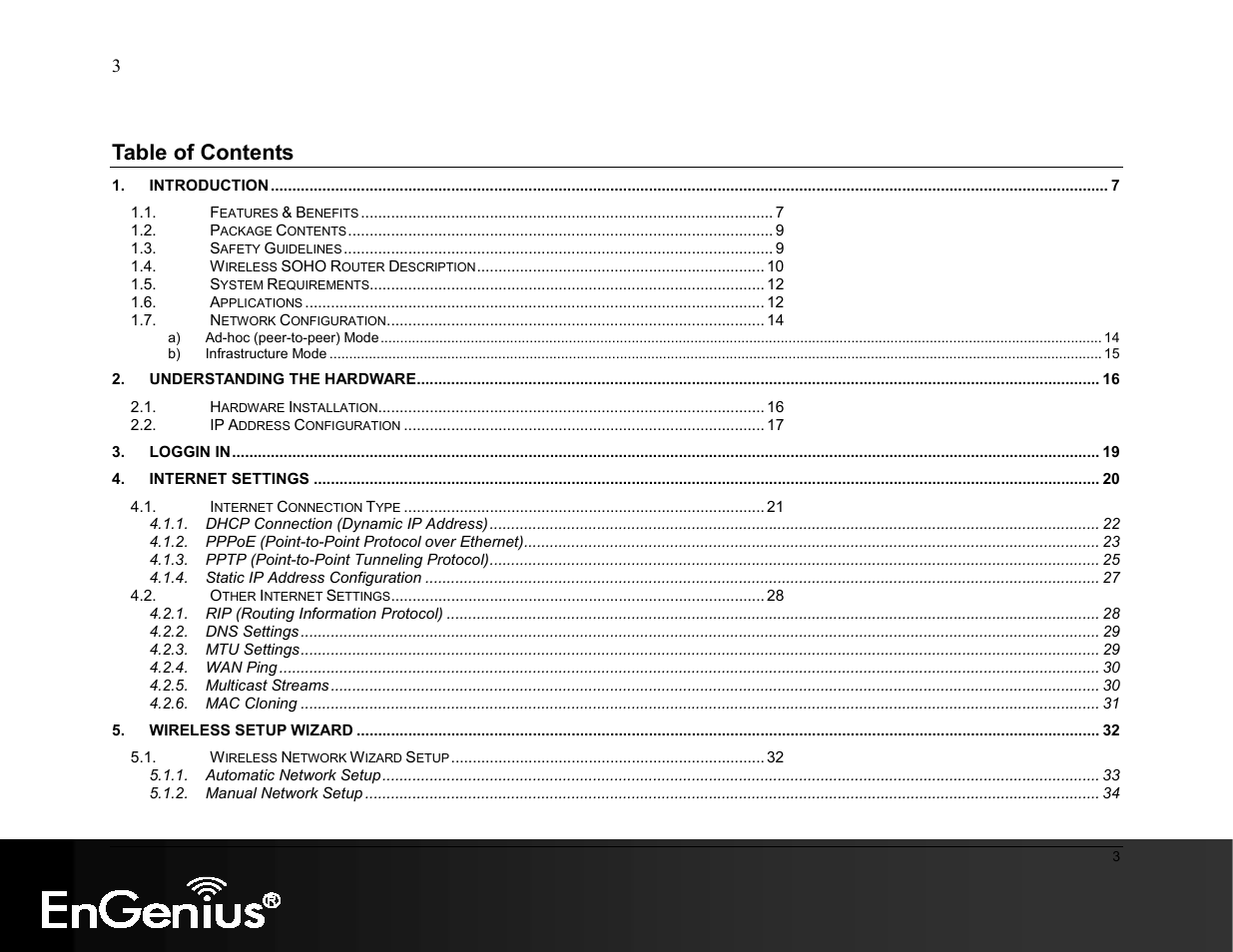 EnGenius Technologies ESR9855G User Manual | Page 3 / 126