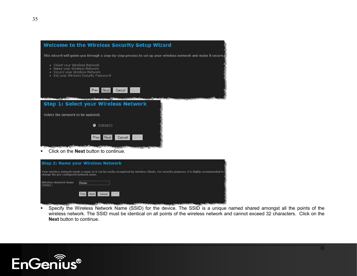 EnGenius Technologies ESR9855G User Manual | Page 35 / 126