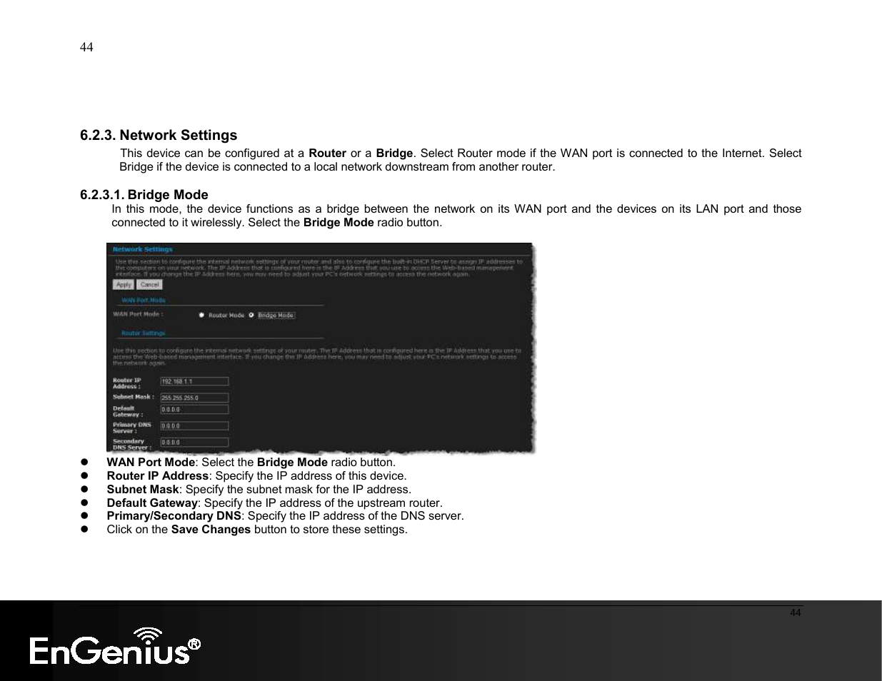 EnGenius Technologies ESR9855G User Manual | Page 44 / 126