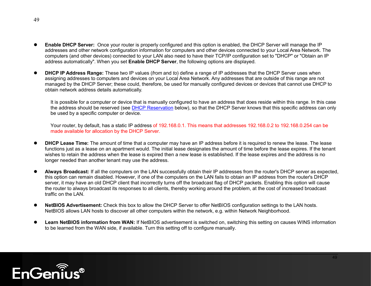 EnGenius Technologies ESR9855G User Manual | Page 49 / 126