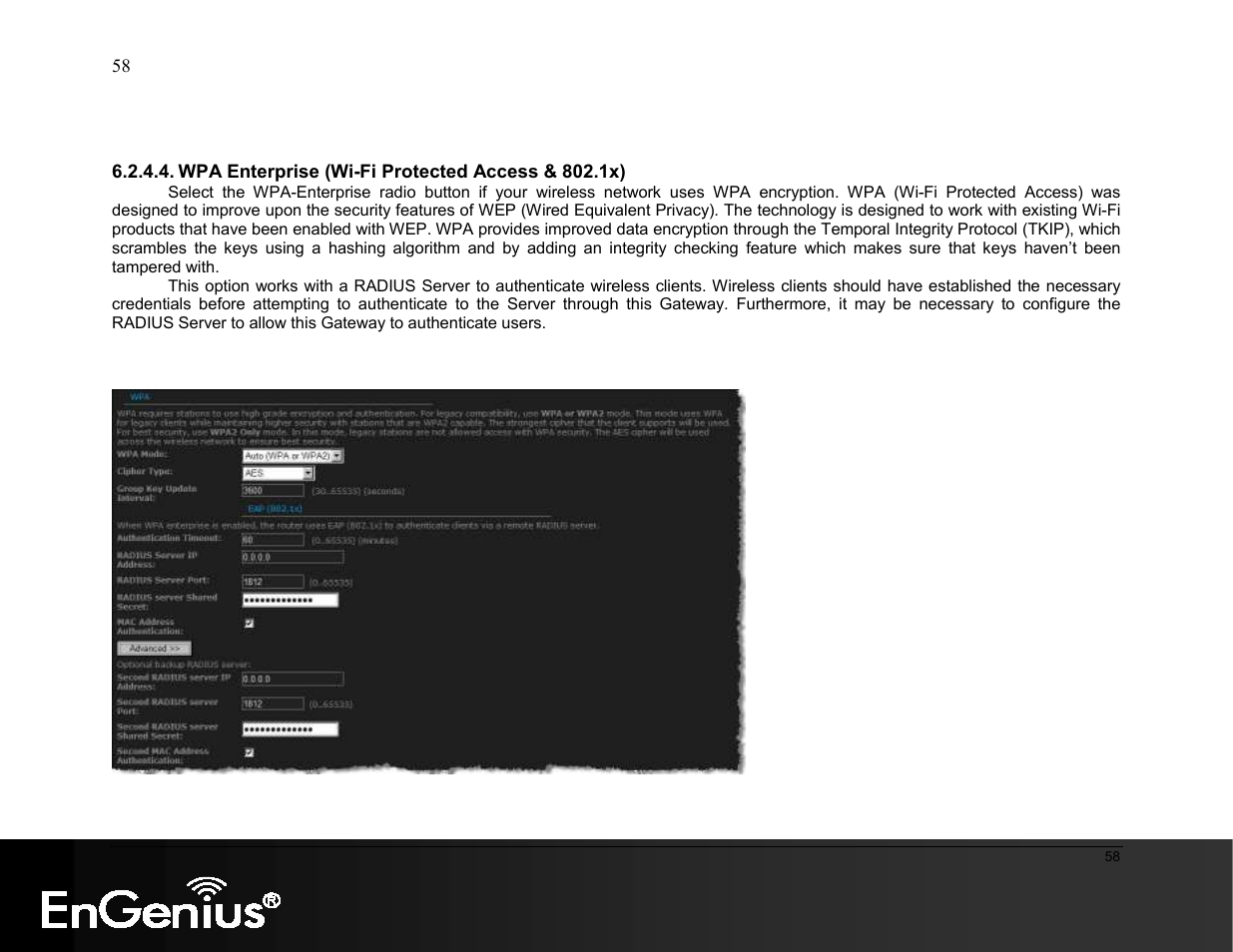 EnGenius Technologies ESR9855G User Manual | Page 58 / 126