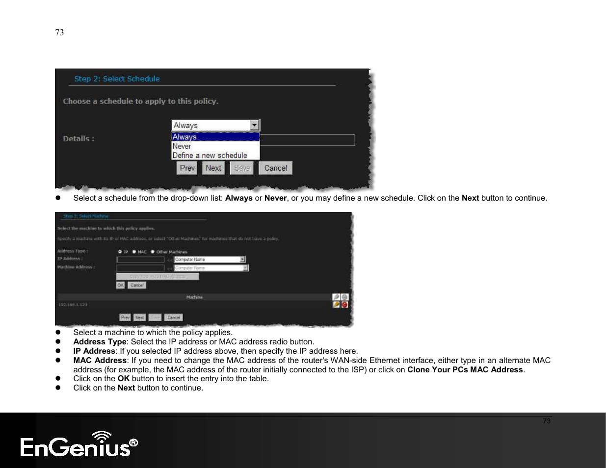 EnGenius Technologies ESR9855G User Manual | Page 73 / 126