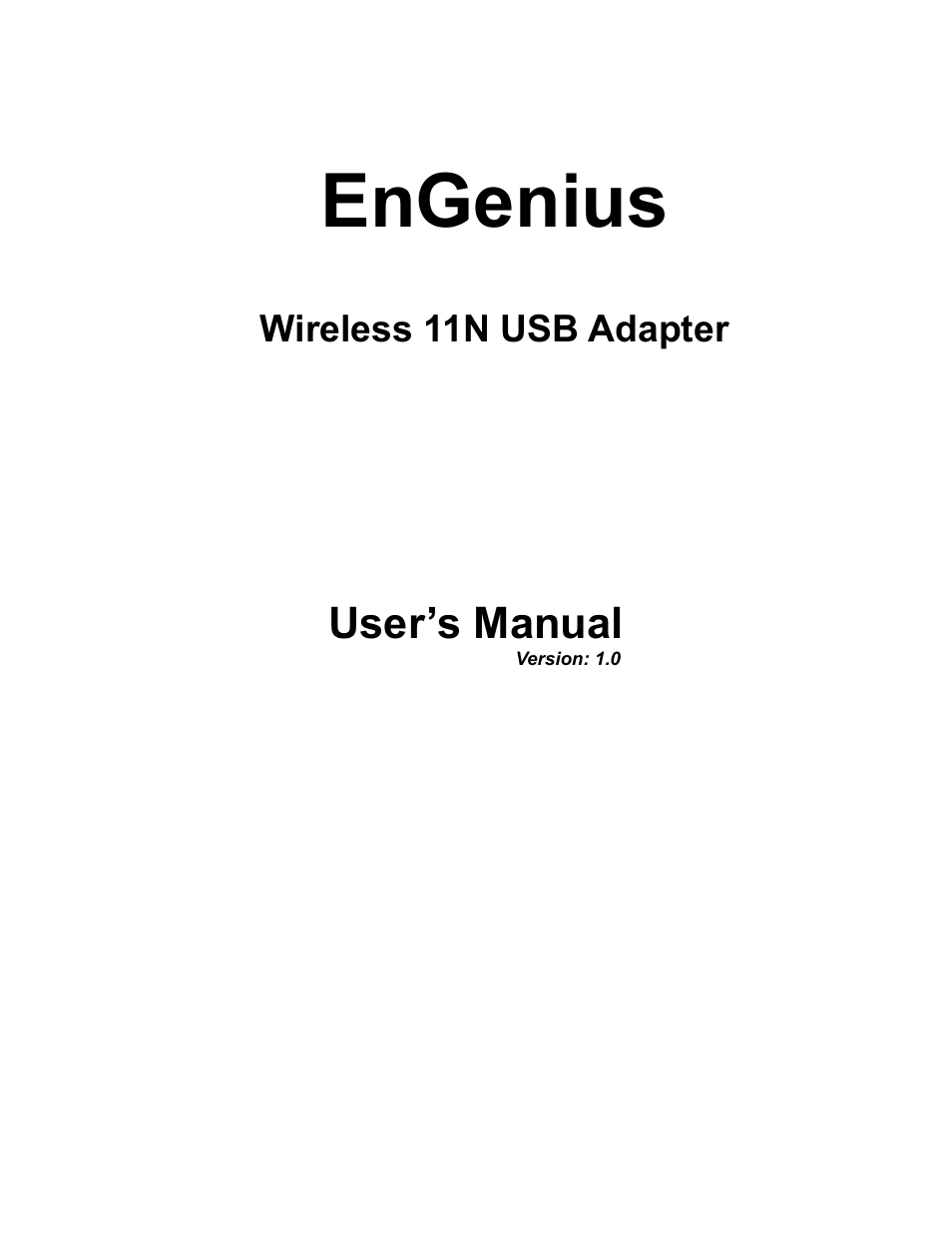 EnGenius Technologies 11N User Manual | 43 pages