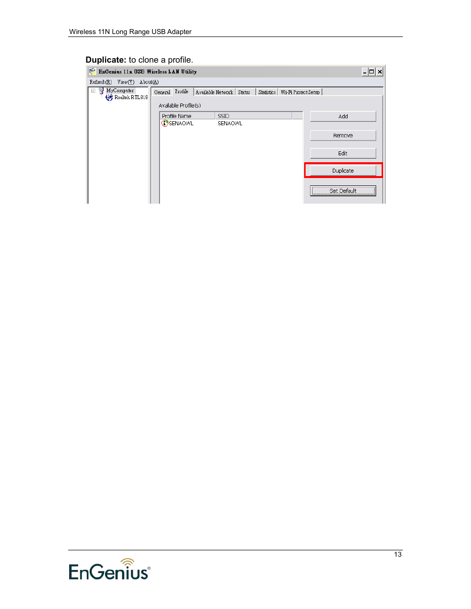 EnGenius Technologies 11N User Manual | Page 13 / 43