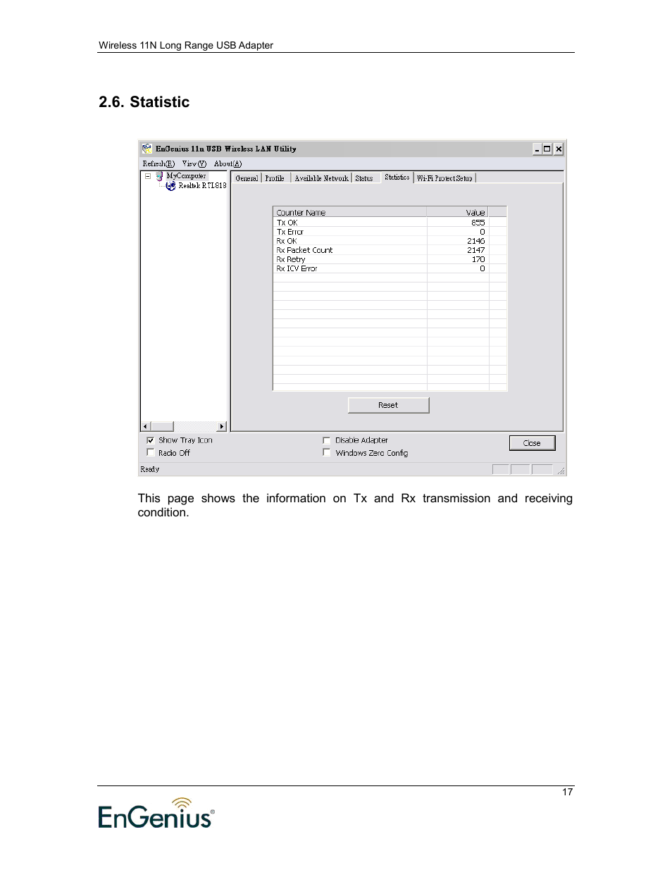 Statistic | EnGenius Technologies 11N User Manual | Page 17 / 43