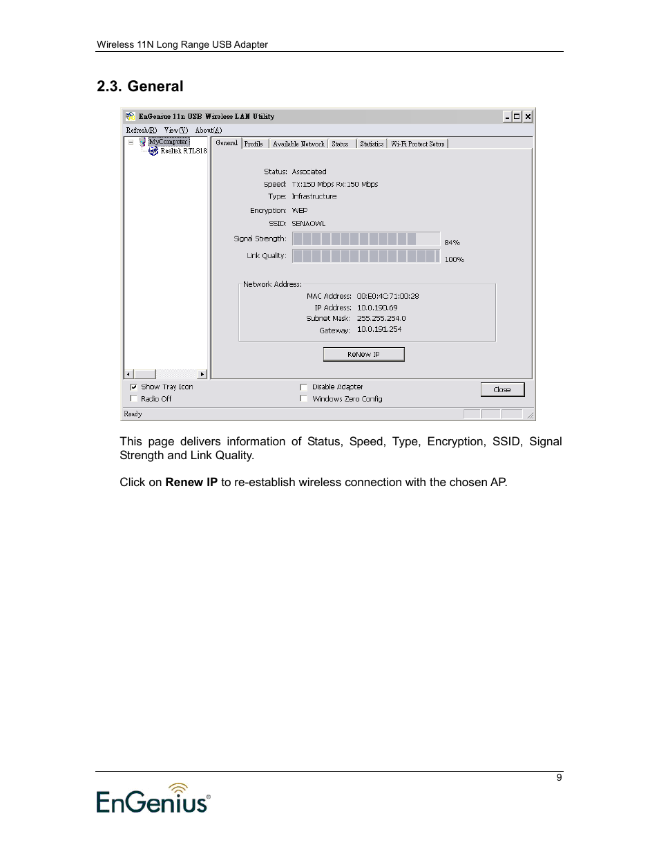 General | EnGenius Technologies 11N User Manual | Page 9 / 43