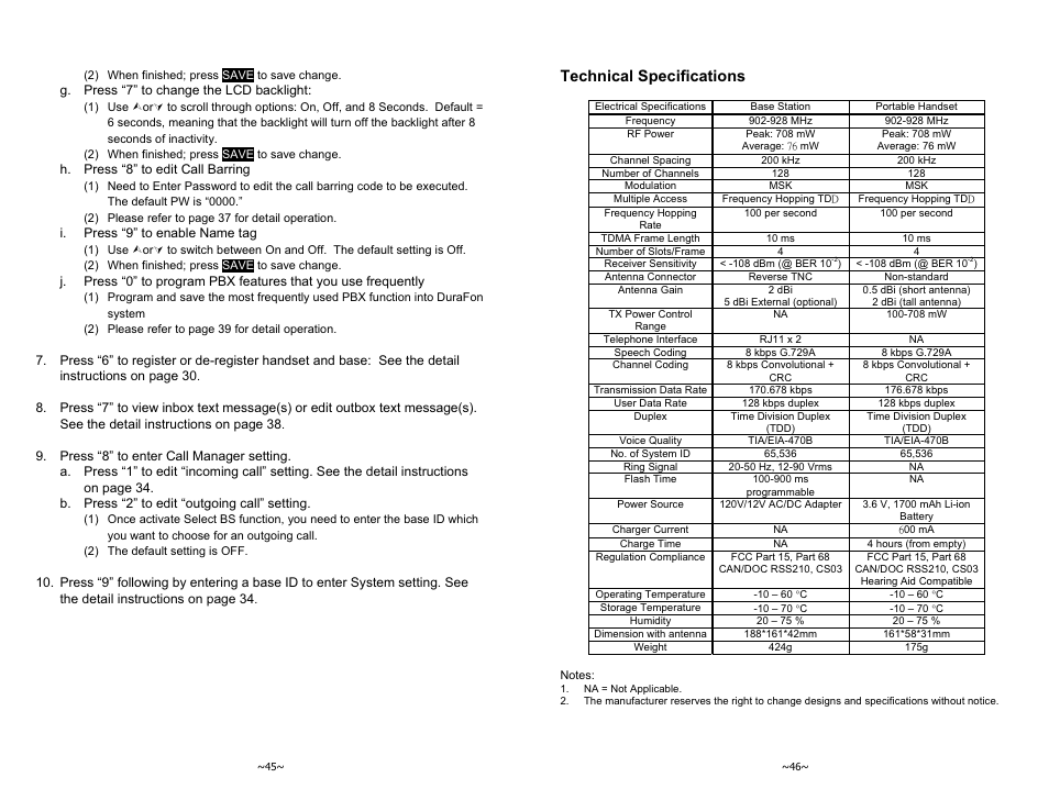 Technical specifications | EnGenius Technologies 1X User Manual | Page 23 / 25