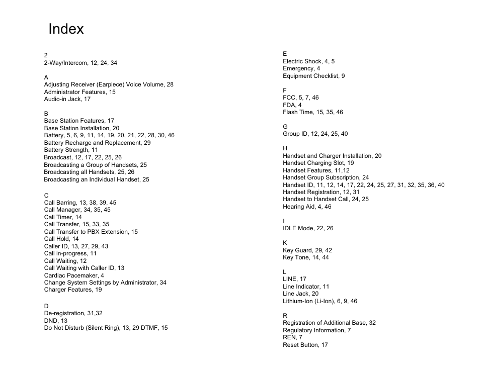 Index | EnGenius Technologies 1X User Manual | Page 24 / 25