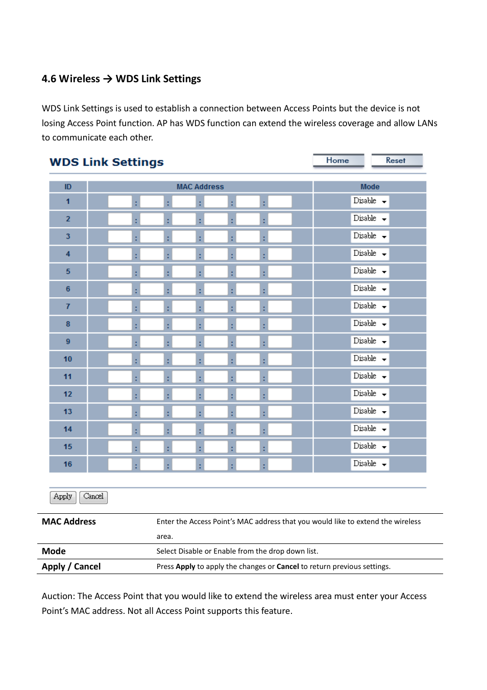 6 wireless → wds link settings | EnGenius Technologies EOC5611P User Manual | Page 30 / 69