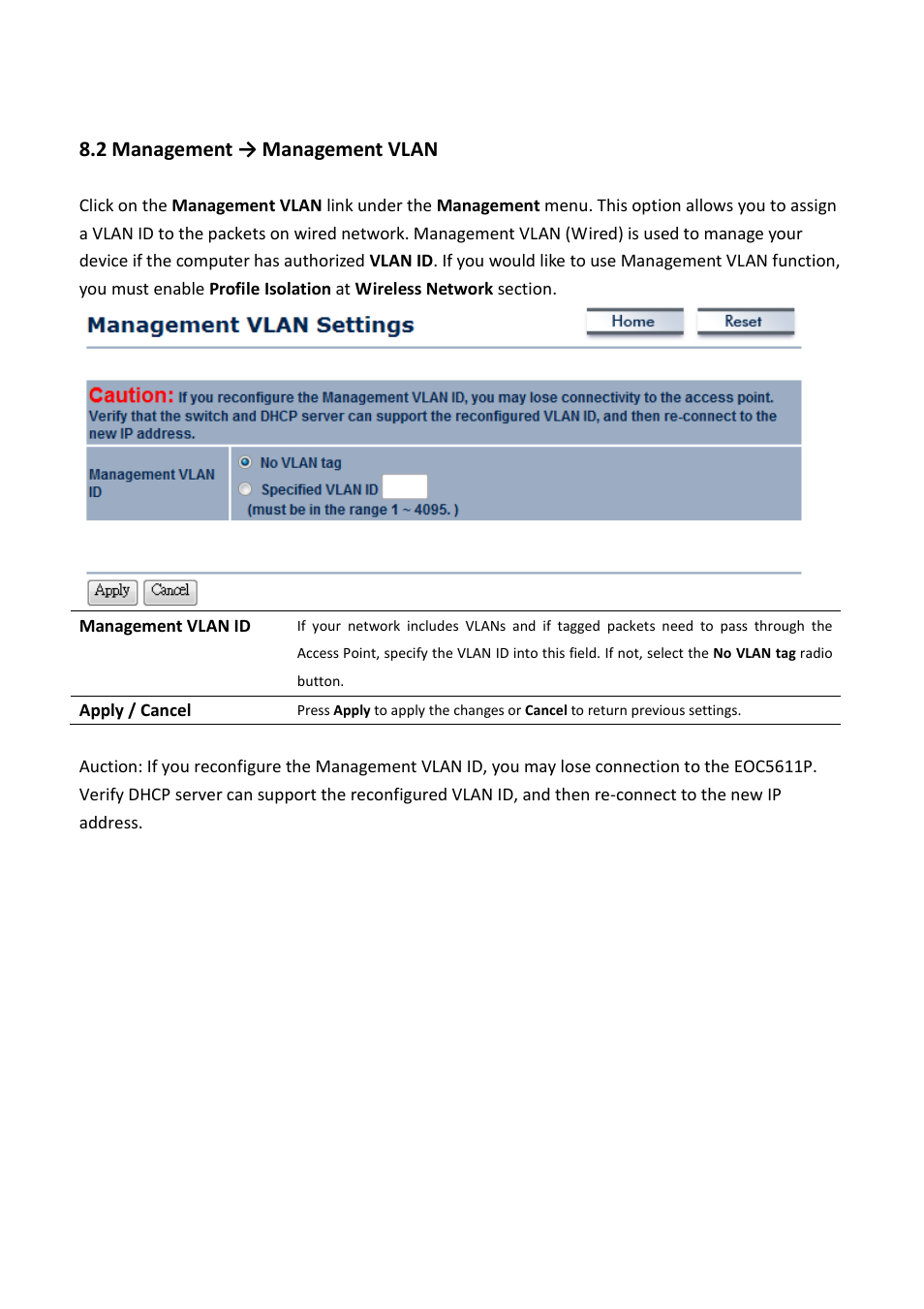 2 management → management vlan | EnGenius Technologies EOC5611P User Manual | Page 54 / 69