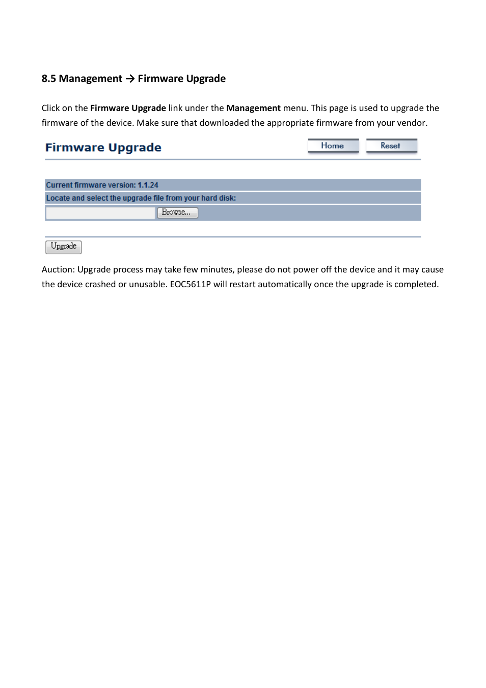 5 management → firmware upgrade | EnGenius Technologies EOC5611P User Manual | Page 57 / 69